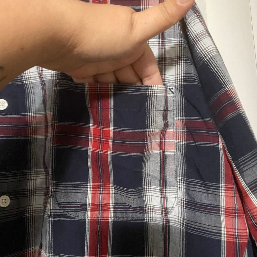 Burnside checkered red/blue button up - Picture 3 of 6